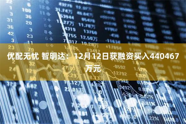 优配无忧 智明达:12月12日获融资买入440467万元